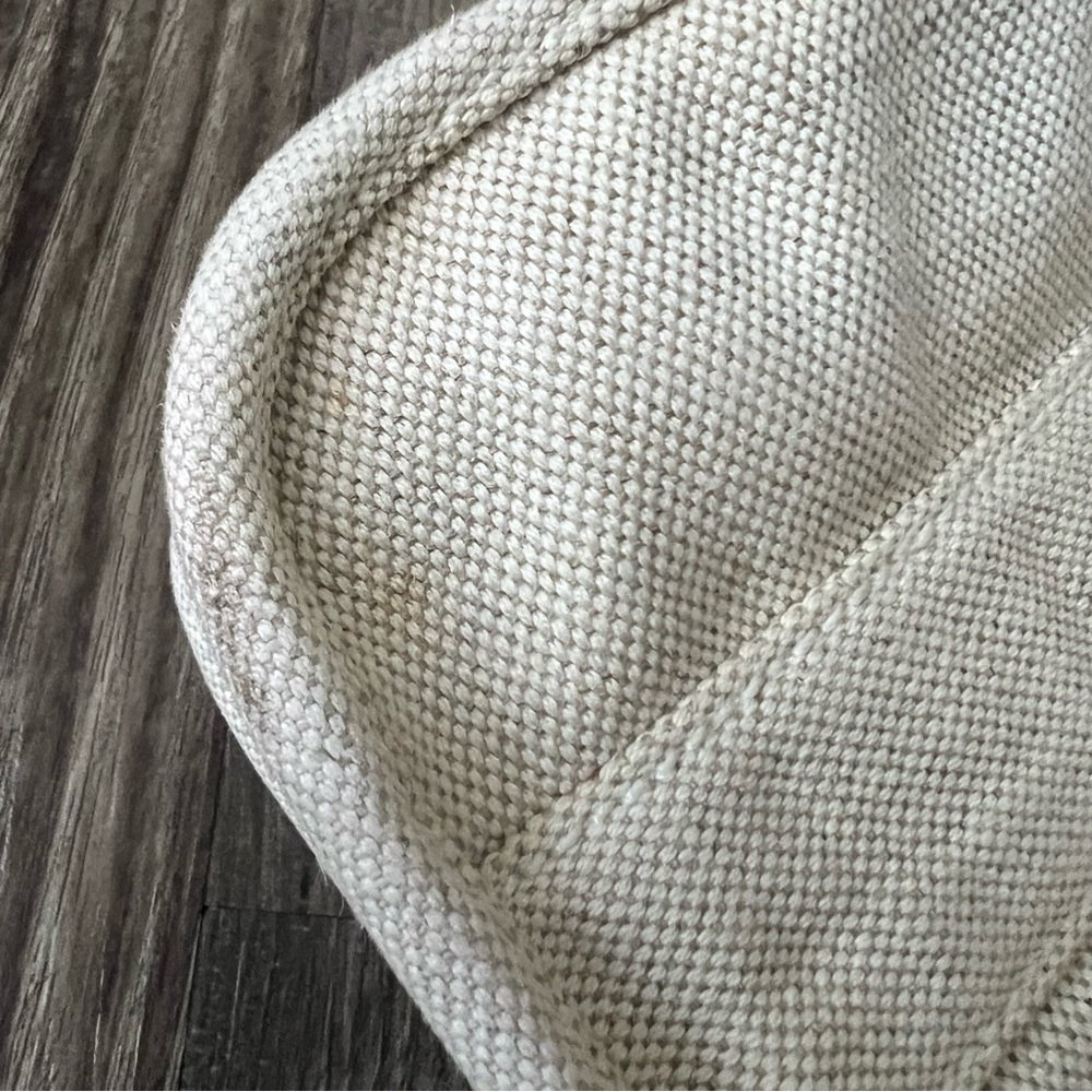 Prada Authentic Canvas Tote With Red Leather Trim - image 8